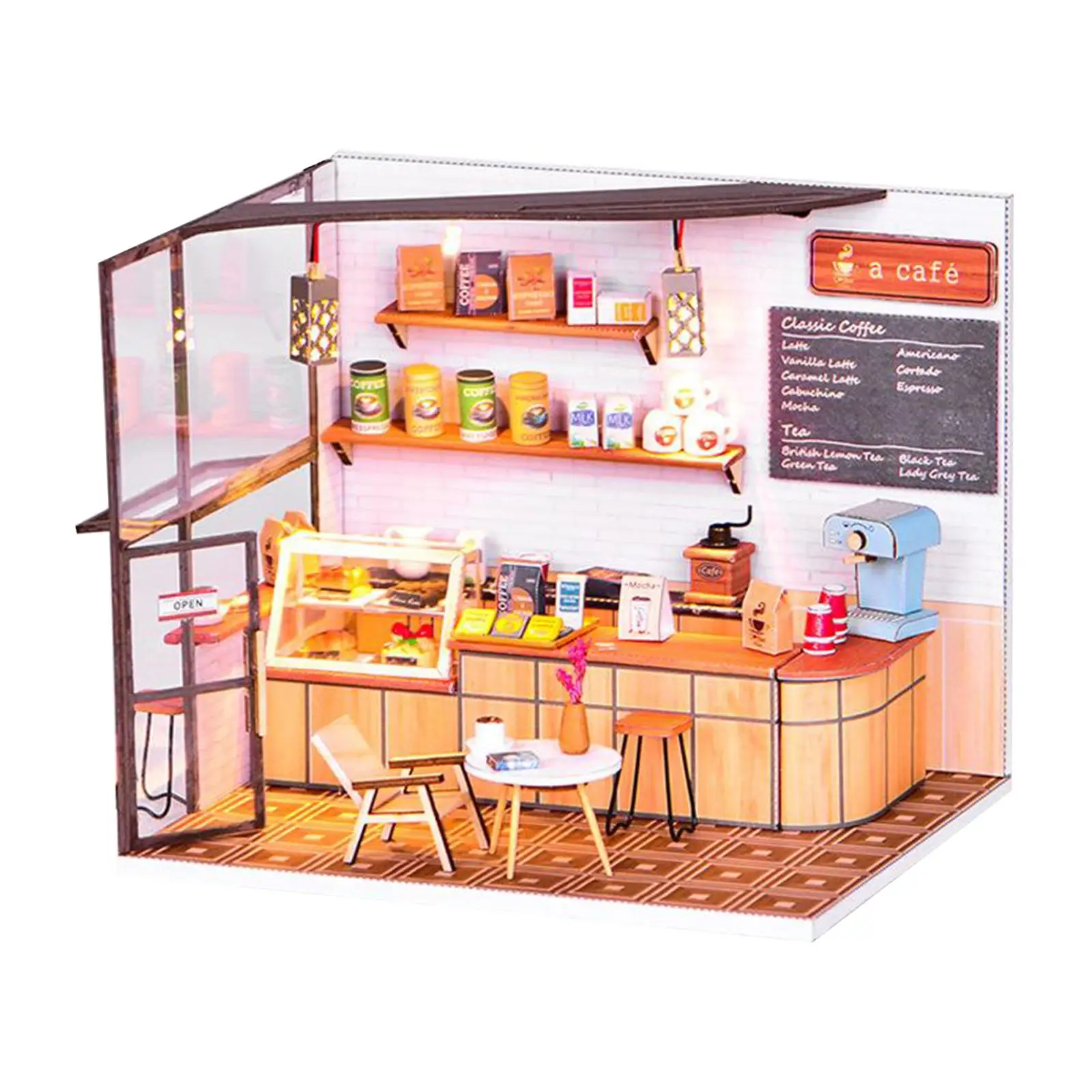 Casa de muñecas en miniatura con muebles DIY, kit de casa de muñecas de madera escala 1:24 para niños, adultos, kit, regalos para mujeres y niñas