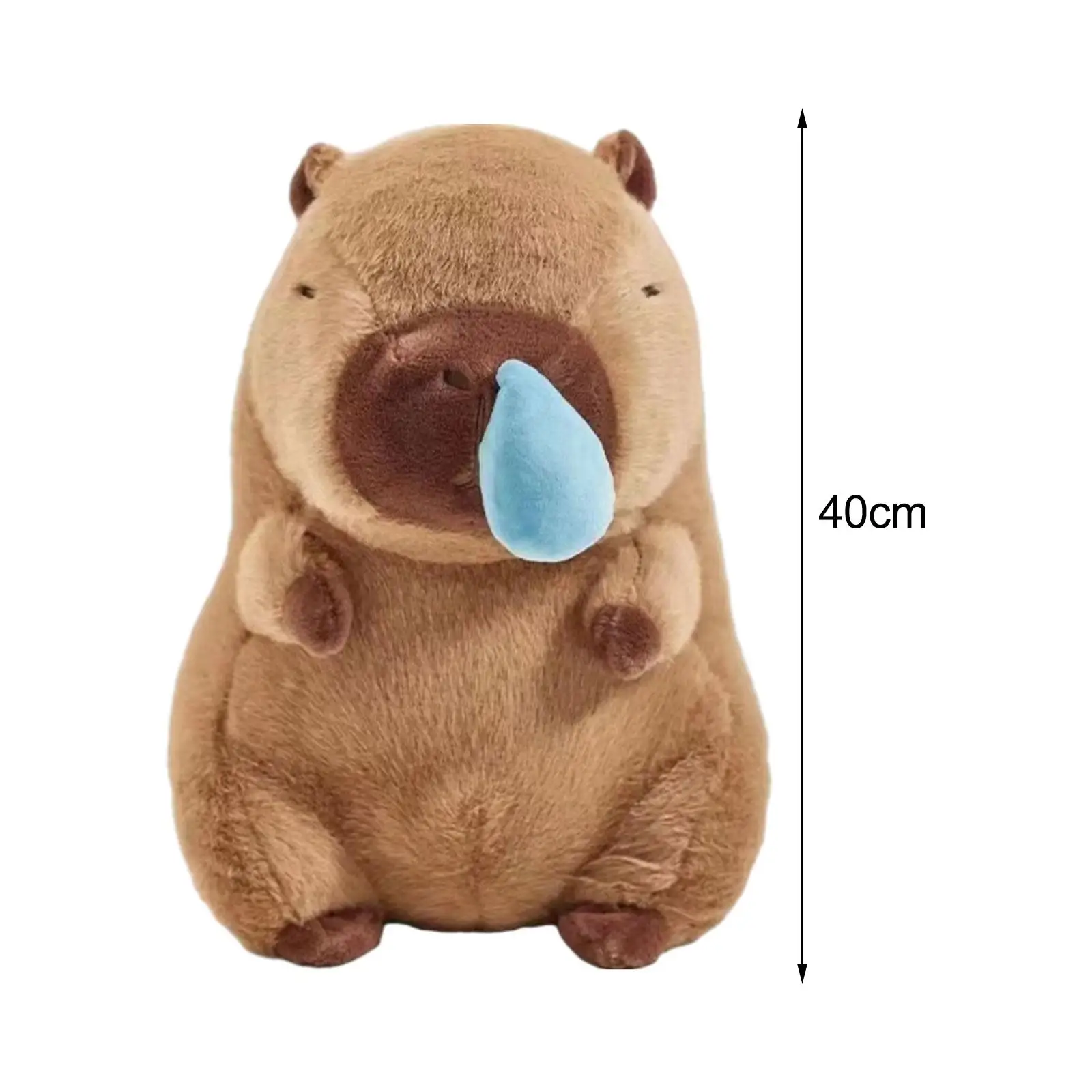 Giocattolo di peluche capibara con ritiro di moccio Simpatico peluche giocattolo capibara