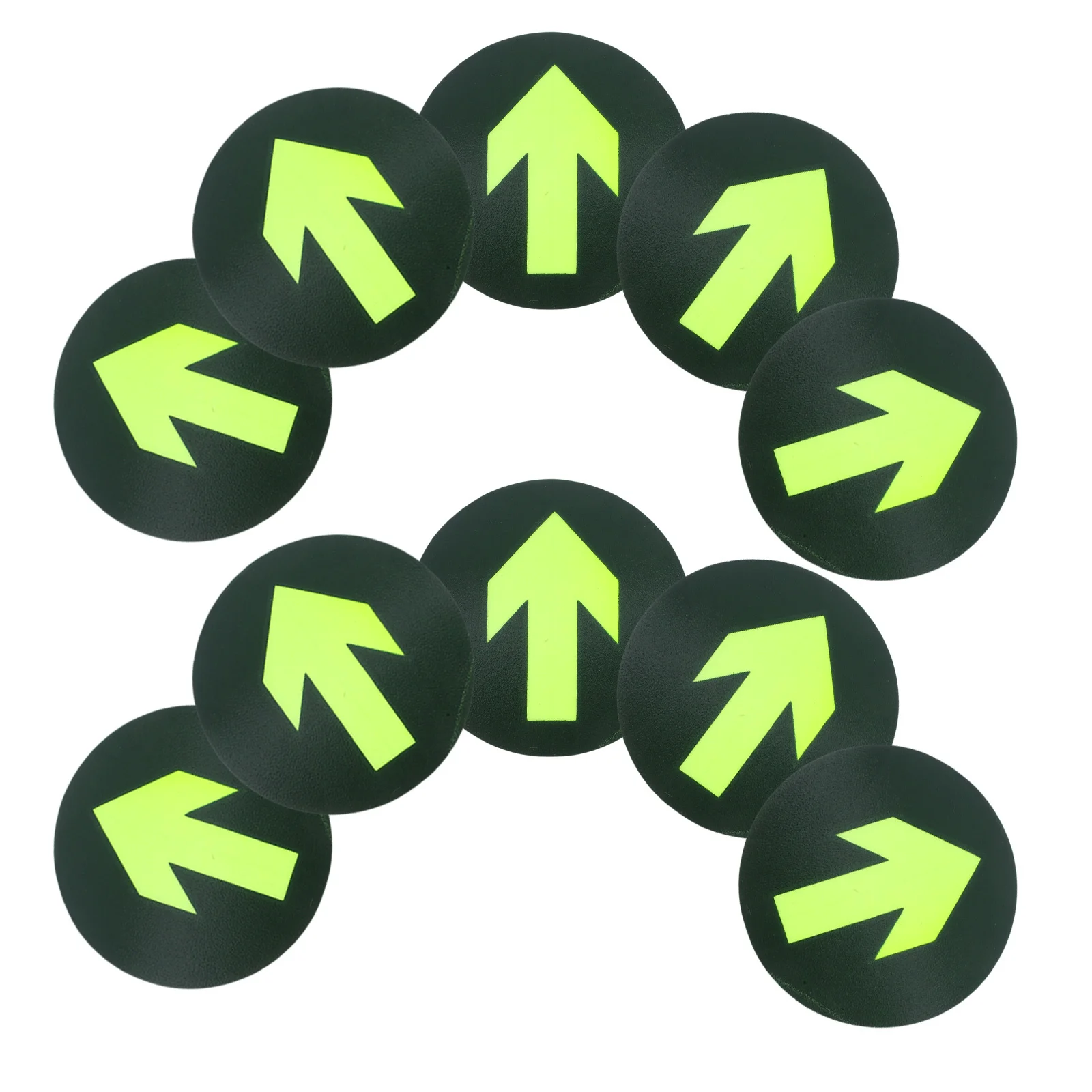 10pcs Night Glow Safety Floor Decal Waterproof Arrow Sticker For Emergency Exit Direction Removable Adhesive Marking For Mall