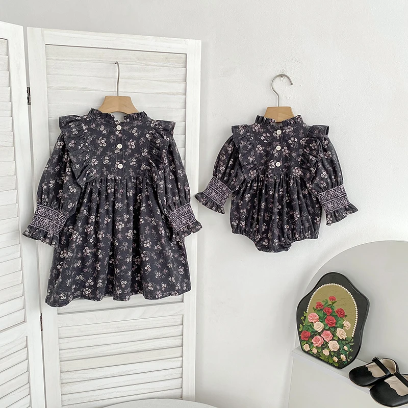 2026 Neu 0-24M Frühling Kleinkind Mädchen Strampler Langarm Baumwolle Bestickt Da Lan Baby Mädchen Overall Kinderkleidung – Detail 20