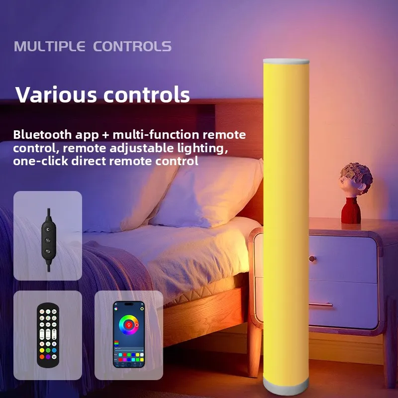 Atmospheric Light Night Light RGB Cylindrical Floor Light Pickup Lamps Living Room Esports Small Night Lamp LED Handheld