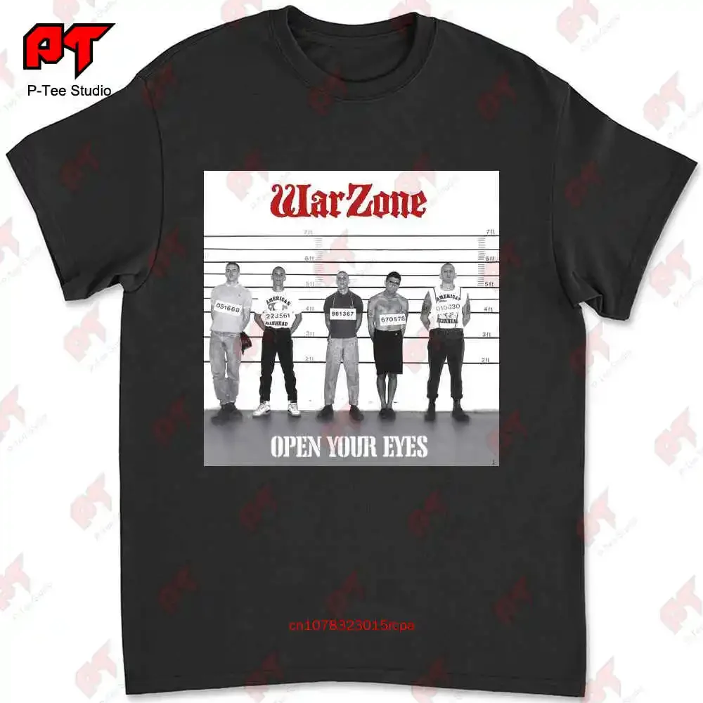 2021 Warzone Open Your Eyes American Hardcore Punk Band T-shirt SNOE