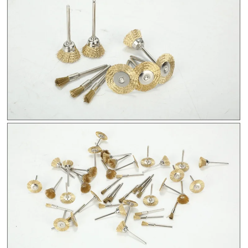 Electric Grinding Accessories, Mini Brush Pen, Bowl Type Copper Wire Brush, T-shaped Copper Wire Wheel Brush
