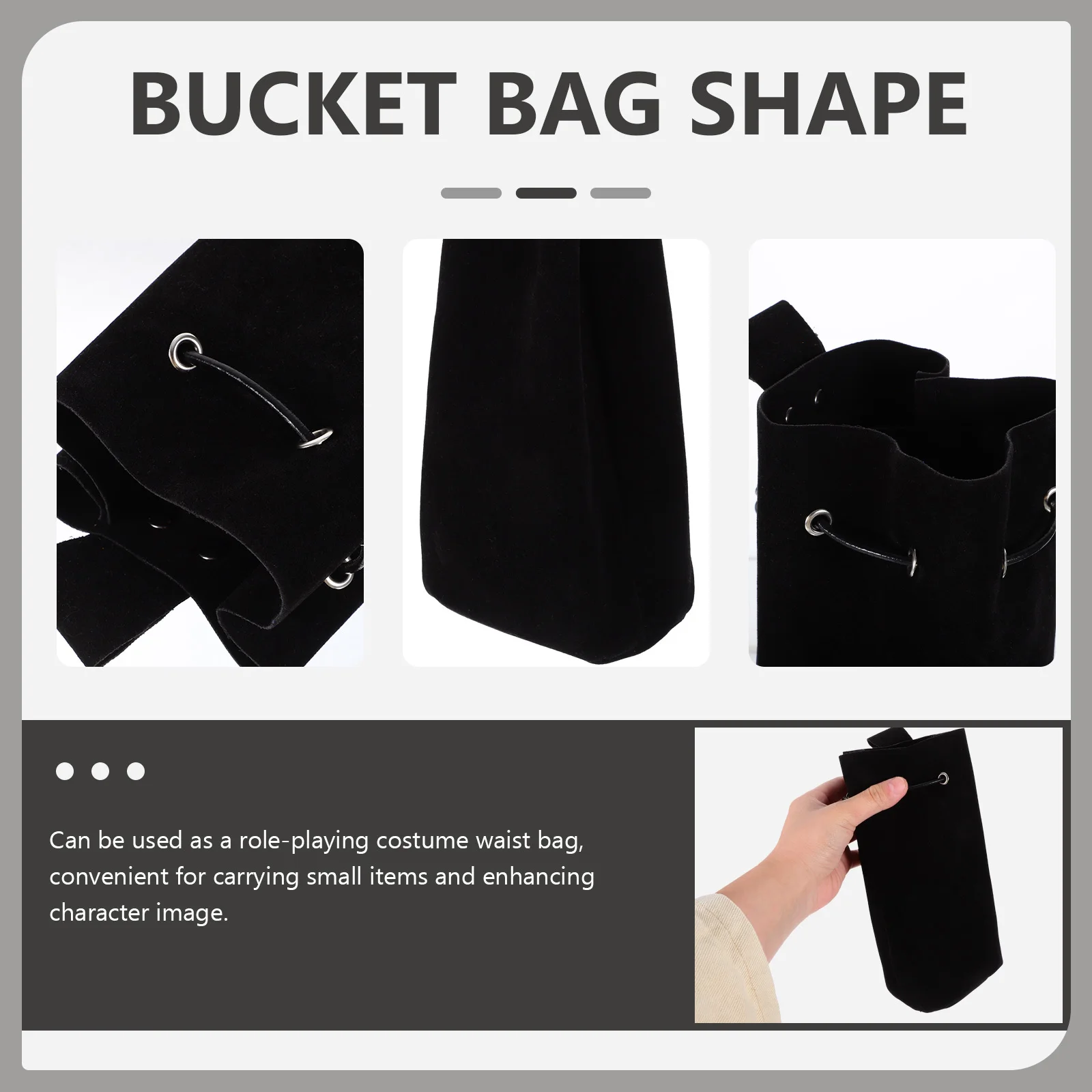 1 قطعة حقيبة دلو الرباط القرون الوسطى الخصر الحقيبة للحزب تأثيري لصالح المحمولة خمر زي اكسسوارات عصر النهضة المحفظة