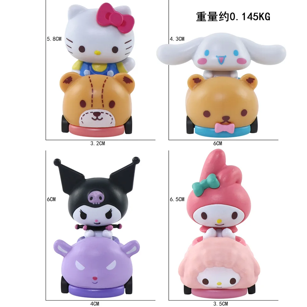 Sanrio Blind Box Vitality Peach Paradise Series Pvc Hello Kitty Cars Cinnamoroll Figurine Collectable Toys For Girls Christmas