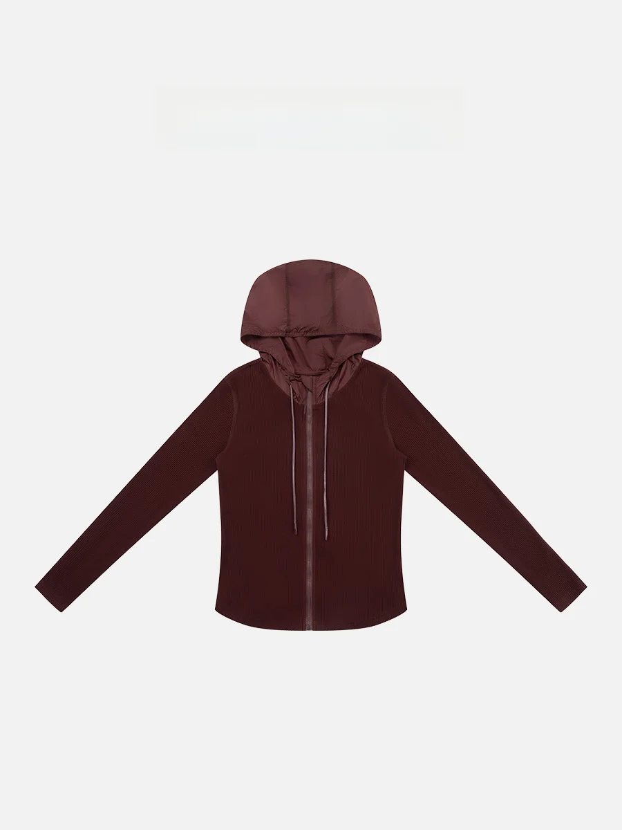 

PM Wang Na Na 2026 Новая простая женская повседневная приталенная модная верхняя одежда: кардиган-жакет с капюшоном и длинными рукавами из смесовой шерсти