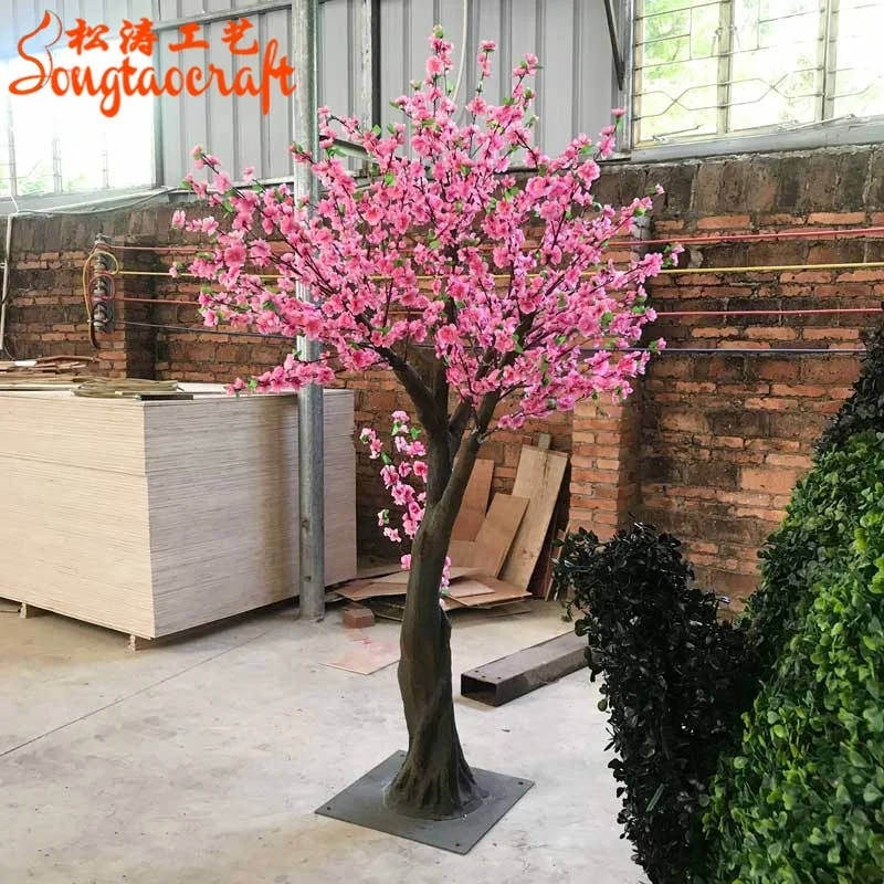 custom.songtao High Quality Large Decorative Pink Sakura Wedding Decoration Big Artificial artificial cherry Blossom Trees