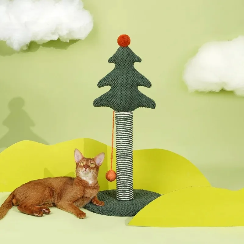 

Cat Climbing Christmas Tree Jumping Platform Scratching Post Cat Tree Sisal Rope Cat Toy