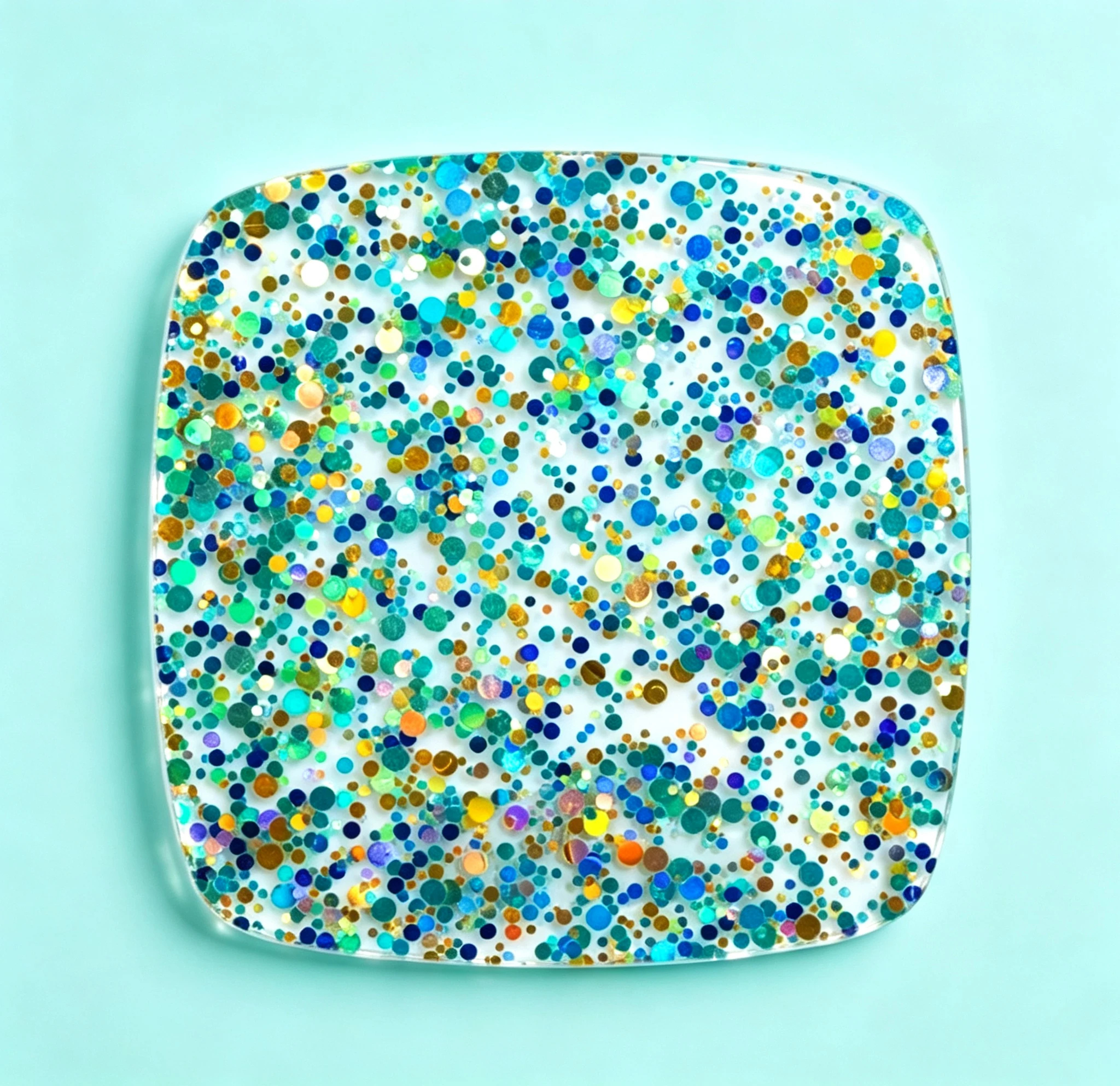 12x8 Inch 3MM Thickness Teal Dots Glitter Sparkle Acrylic Sheet for Laser Cutting Crafts Decoration DIY Art Custom Projects