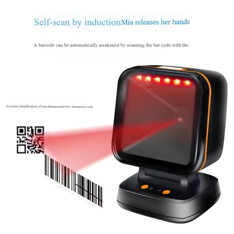 EVAWGIB 2D Barcode Scanner Desktop Omnidirectional Automatic 1D 2D QR code Data Matrix Bar code Reader Usb for Retail Supermarke