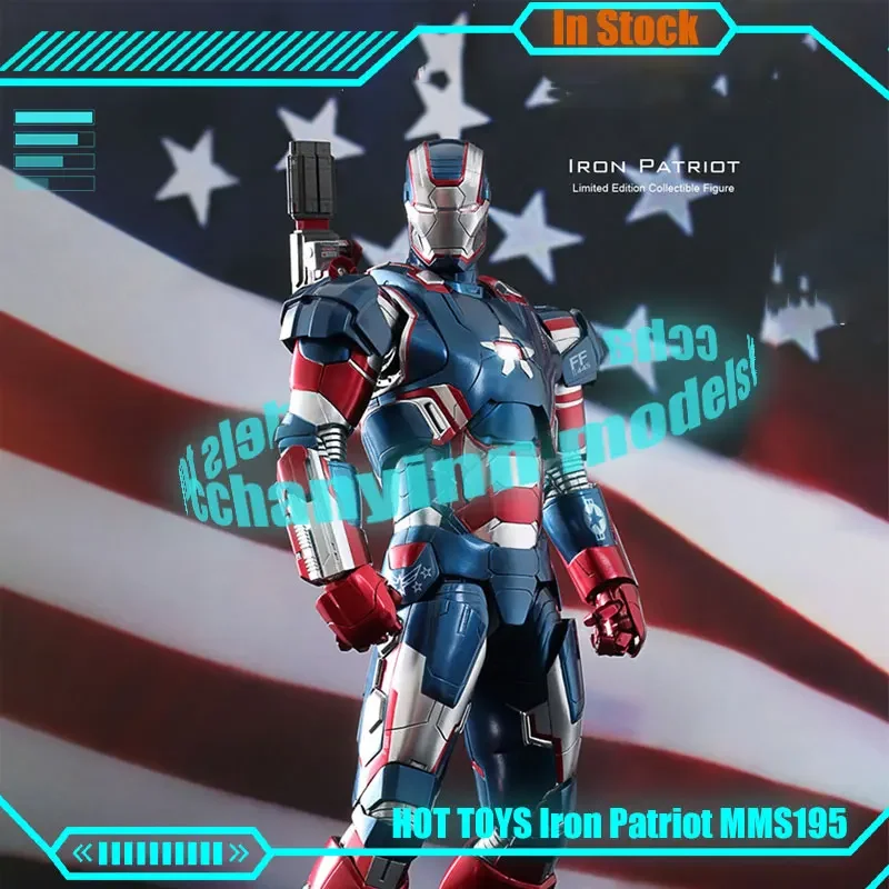 

Original Hot Toys 1/6 Iron Patriot Action Figure Iron Man 3 War Machine Statue Ht Mms195 American Hero Model Collection Toy Gift