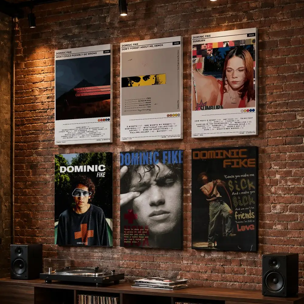 D-Dominic Fike Rapper Album Framed Wall Painting Wood Framed Wall Art Print For Bedroom Living Room Hallway Office Home Decor