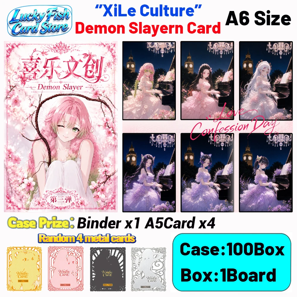 

Wholesale 2026 New XiLe Creative Studio Demon Slayer Cards A6 Size Boards Anime Collectibles Character Fan Gifts