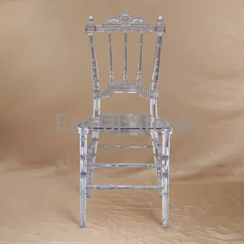 

Plastic Dining Events Wedding Chair Hotel Wedding Party Wholesale Chair Throne Living Room Transparent Dressing Chaise LJ50HC