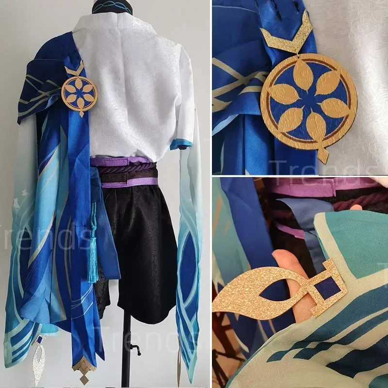 Wanderer Cosplay Traje com Peruca e Chapéu, Premium Edition, Scaramouche Ballade, Roupas