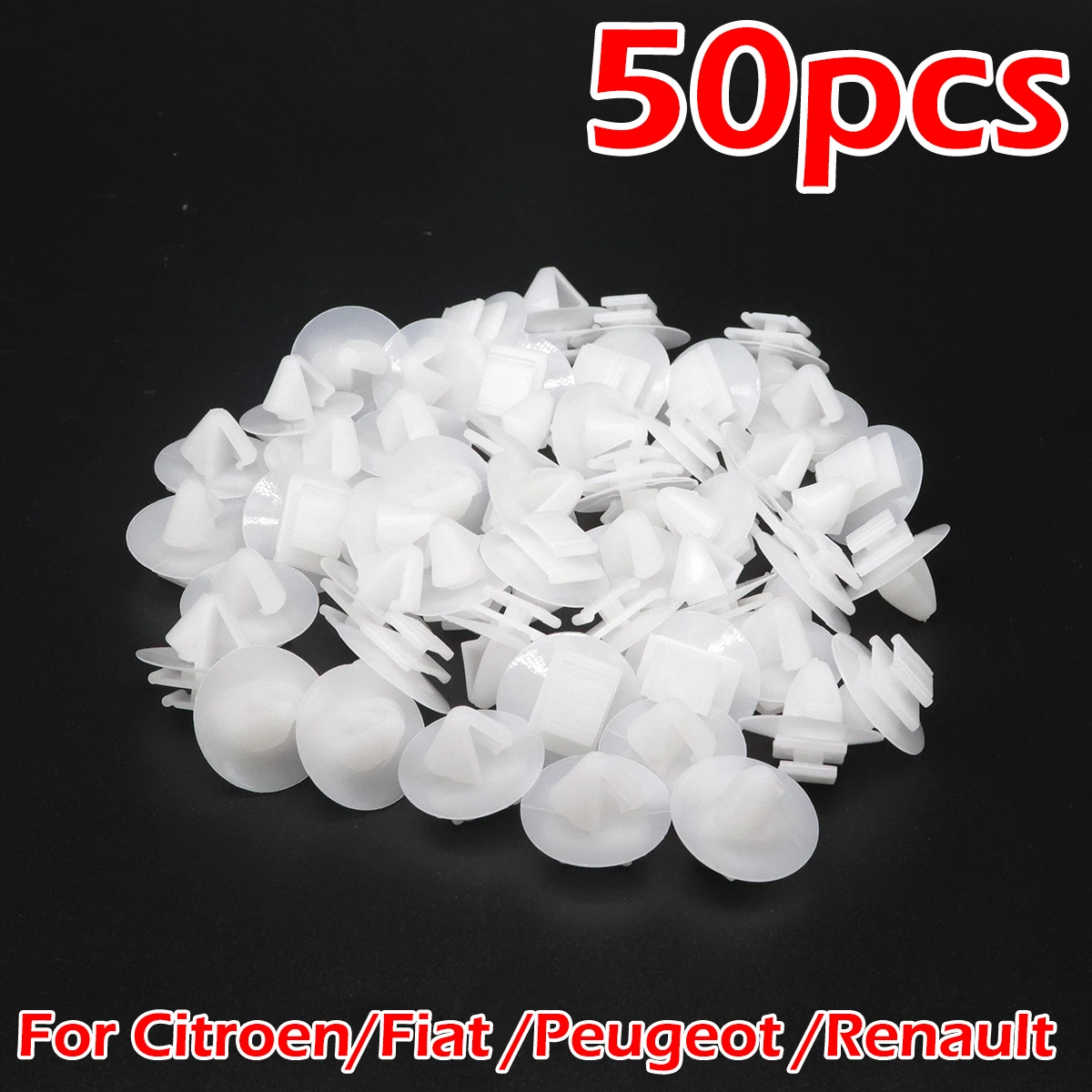 

50Pcs Front Wheel Arch Flare Trim Moulding Clips Trim Plastic Fastener For ford Audi Seat Citroen Fiat Peugeot vw71775718 856540
