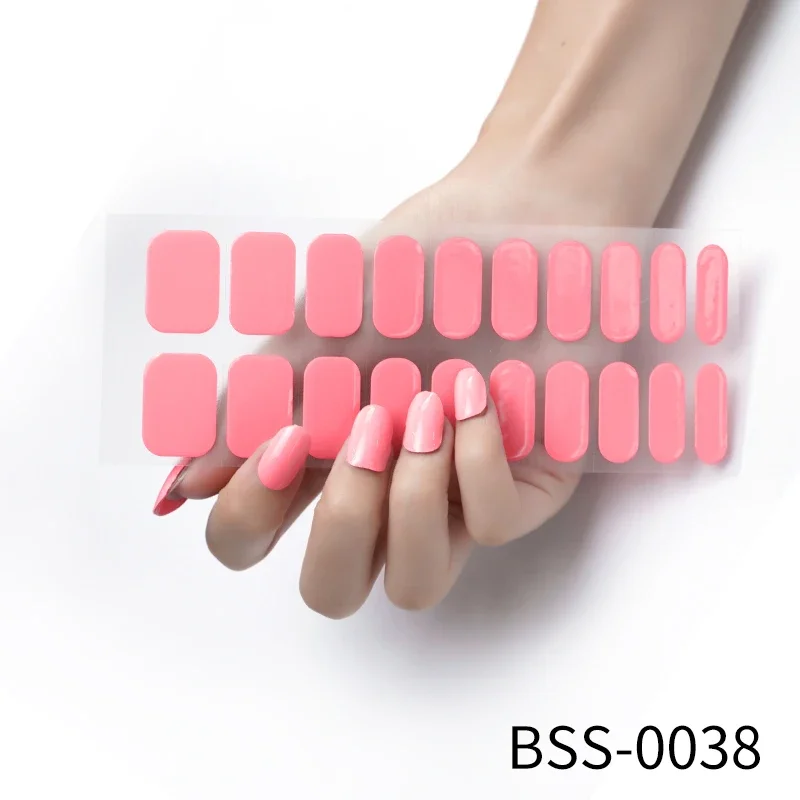 3d Vergulde Bloem Uv Fototherapie Semi-Genezen Gel Nagelsticker Set Voor UV-Lamp Effen Kleur Manicure Diy Vrouwen Gellae Nagelsticker