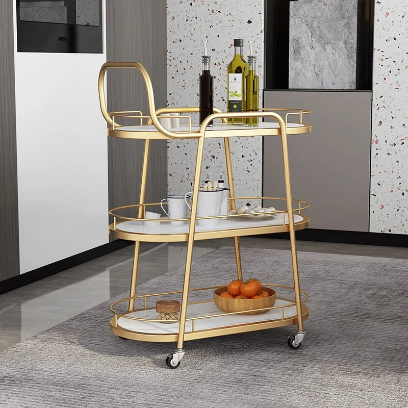 Stainless Steel Hotel Service Cart Heavy Duty Commercial Room Service Trolley Housekeeping Luggage Cart  Serving Trolley Cart