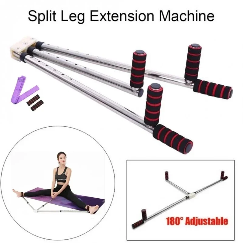 Adjustable 3 Bar Leg Stretcher Machine Stainless Steel Home Yoga Dance Exercise Split Flexibility Training Equipment
