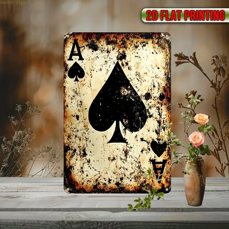 2D Ornamental Iron Tin Sign Featuring Classic Pattern Design and Advanced Protective Coating Ideal for Indoor Display