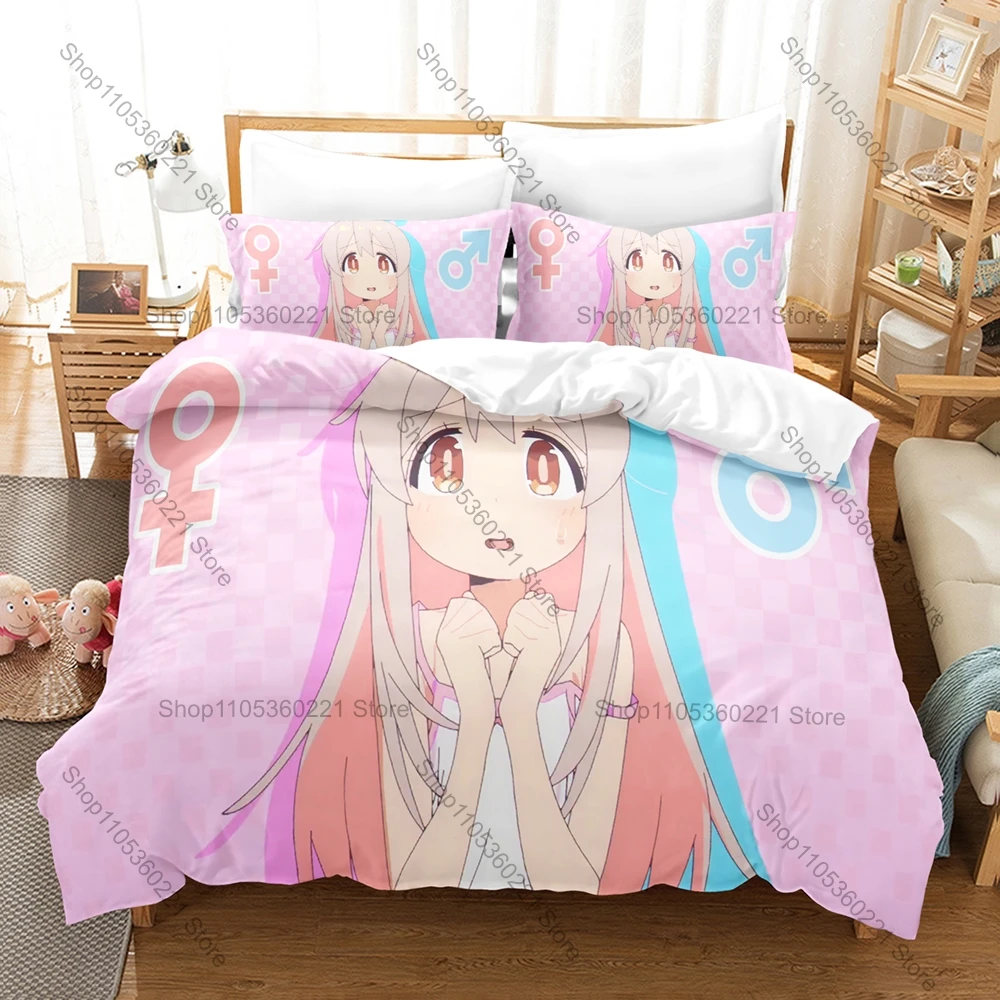Anime Onimai Bedding Set 3 Piece Duvet Cover Set Cute Girls Printed Bed Linen For Bedroom Decor Fans Gift