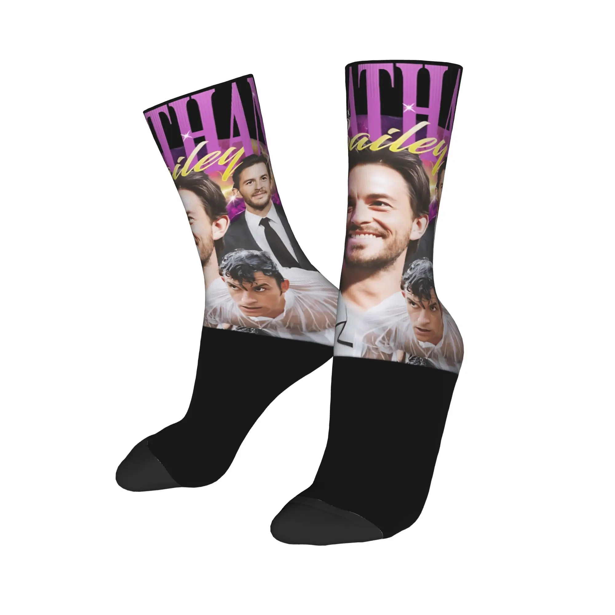 ถุงเท้าคู่รัก โจนาธาน เบลีย์ ถุงน่องแฟชั่นฤดูใบไม้ร่วง ถุงเท้าระบายอากาศดี ดีไซน์สำหรับปีนเขา ถุงเท้ากันลื่น