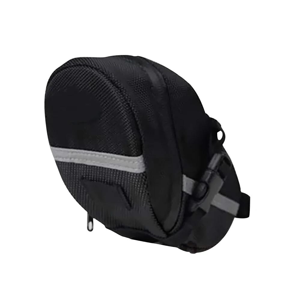 

Bike Saddlebags Tail Bag Black Cycling Seat Pouch Adult Bikes Mountain Rear 600D Reflective Waterproof Zipper Bike Bags