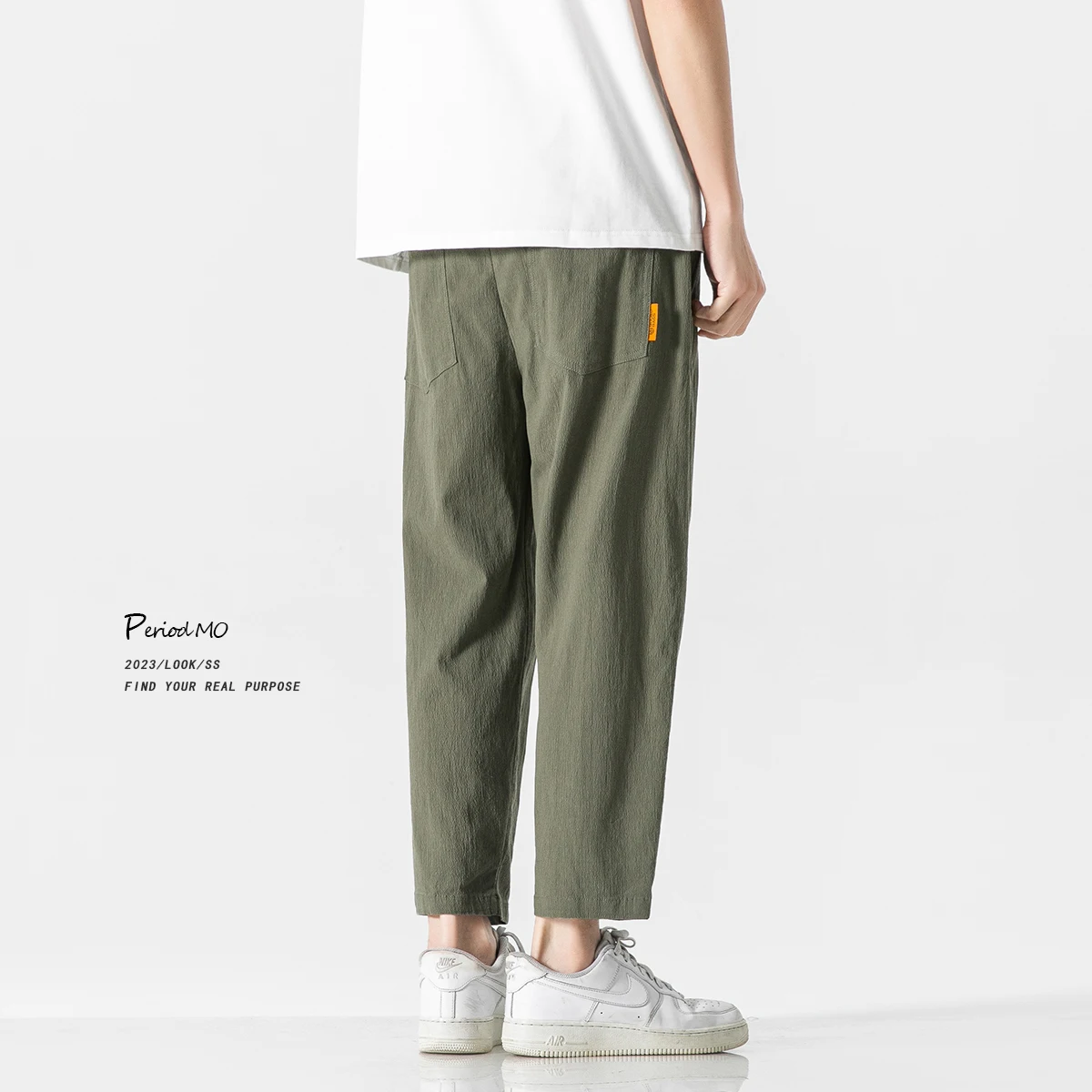 

Прохладные дышащие свободные брюки для спецодежды с девятью зубцами, мужские летние тонкие прямые повседневные широкие брюки в японском стиле