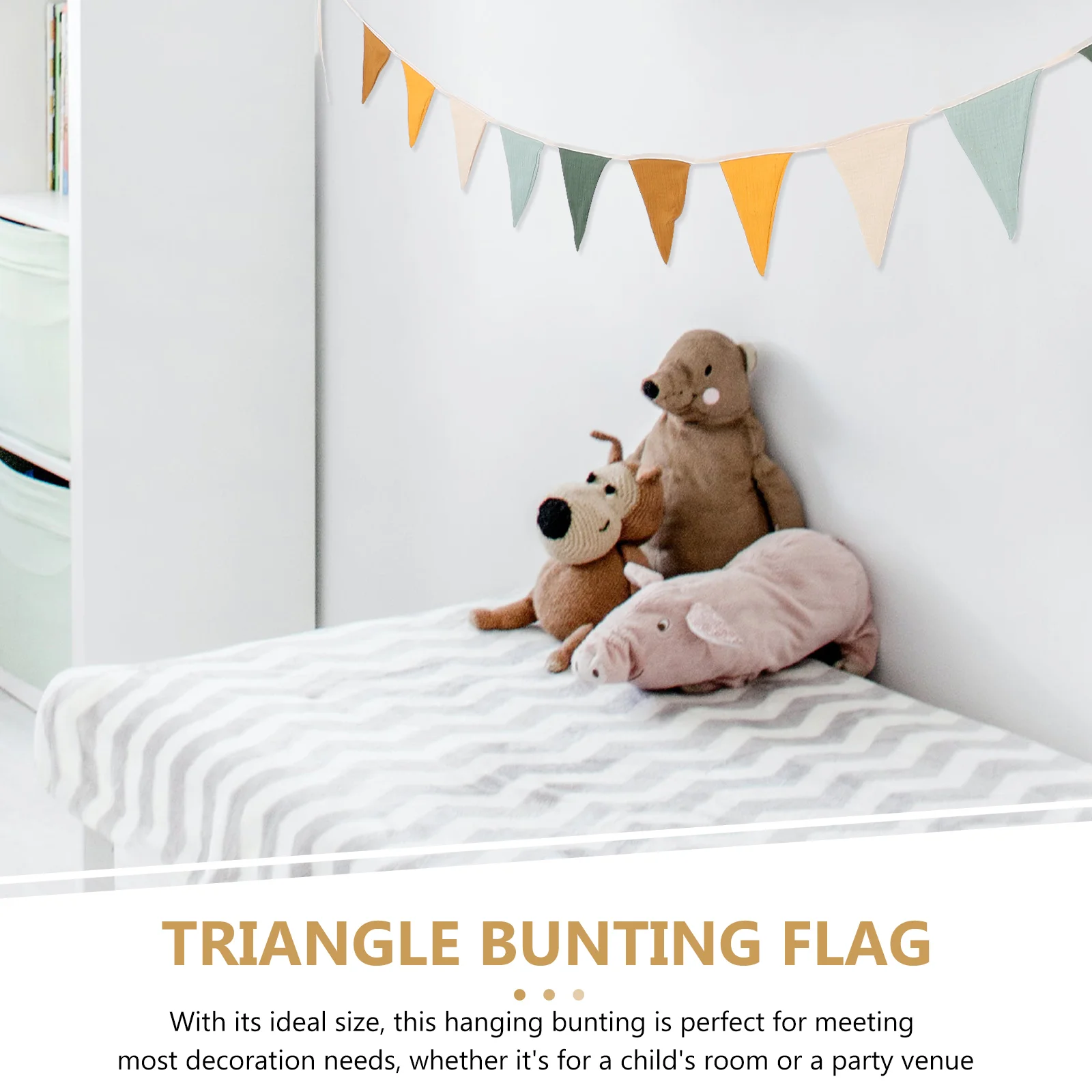 Bunting Decoration Party Decorations Garland Wedding Carnival Cotton Triangle Banner Flags Baby