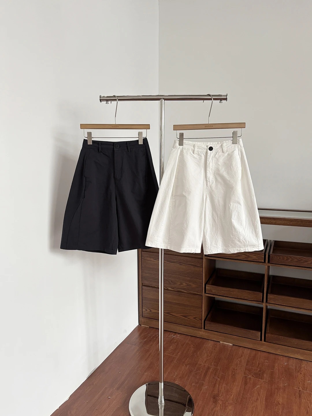 

Commute Simple Style High Waist Wide Leg Short Pants Women Summer Korean Version Versatile Slimming Loose Casual Pants Straig...