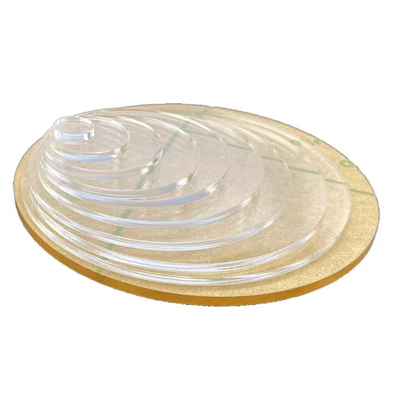 Thick 2mm 3mm OD30mm To120mm Clear Cast Acrylic Circle Discs Plexiglass Sheets Round Perspex Cutting DI Customized Cutting