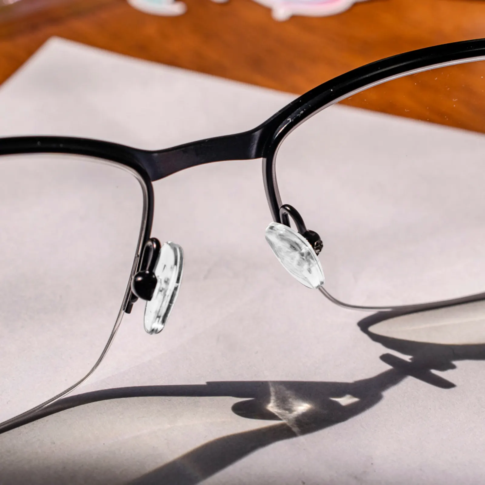 

24Pairs Silicone Eyeglass Nose Pads D Shape Soft Elastic Non Slip Adhesive Cushions for Glasses Sunglasses Plastic Optical