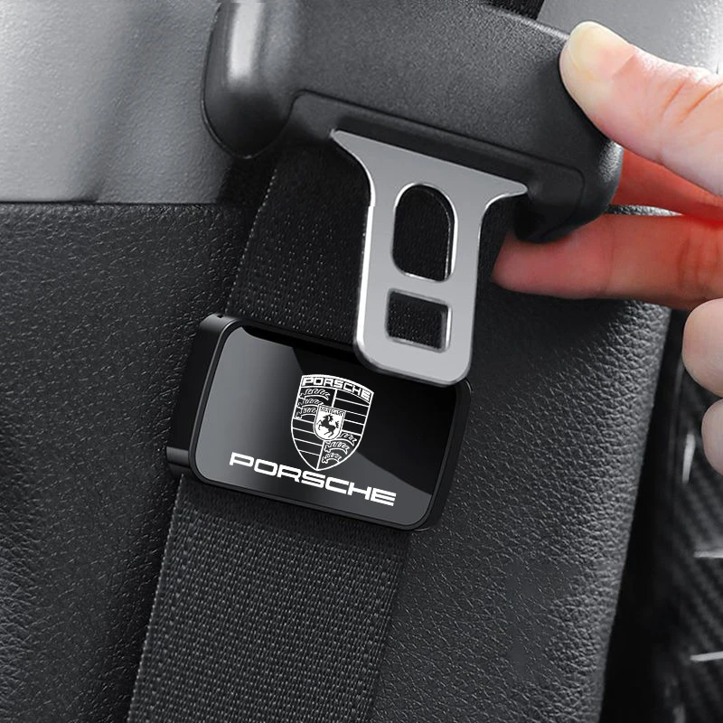 Magnetic Car Interior Supplies Seat Belt Holder Stabilizer Accessories For Porsche 911 718 Taycan Panamera Cayenne Macan Boxster