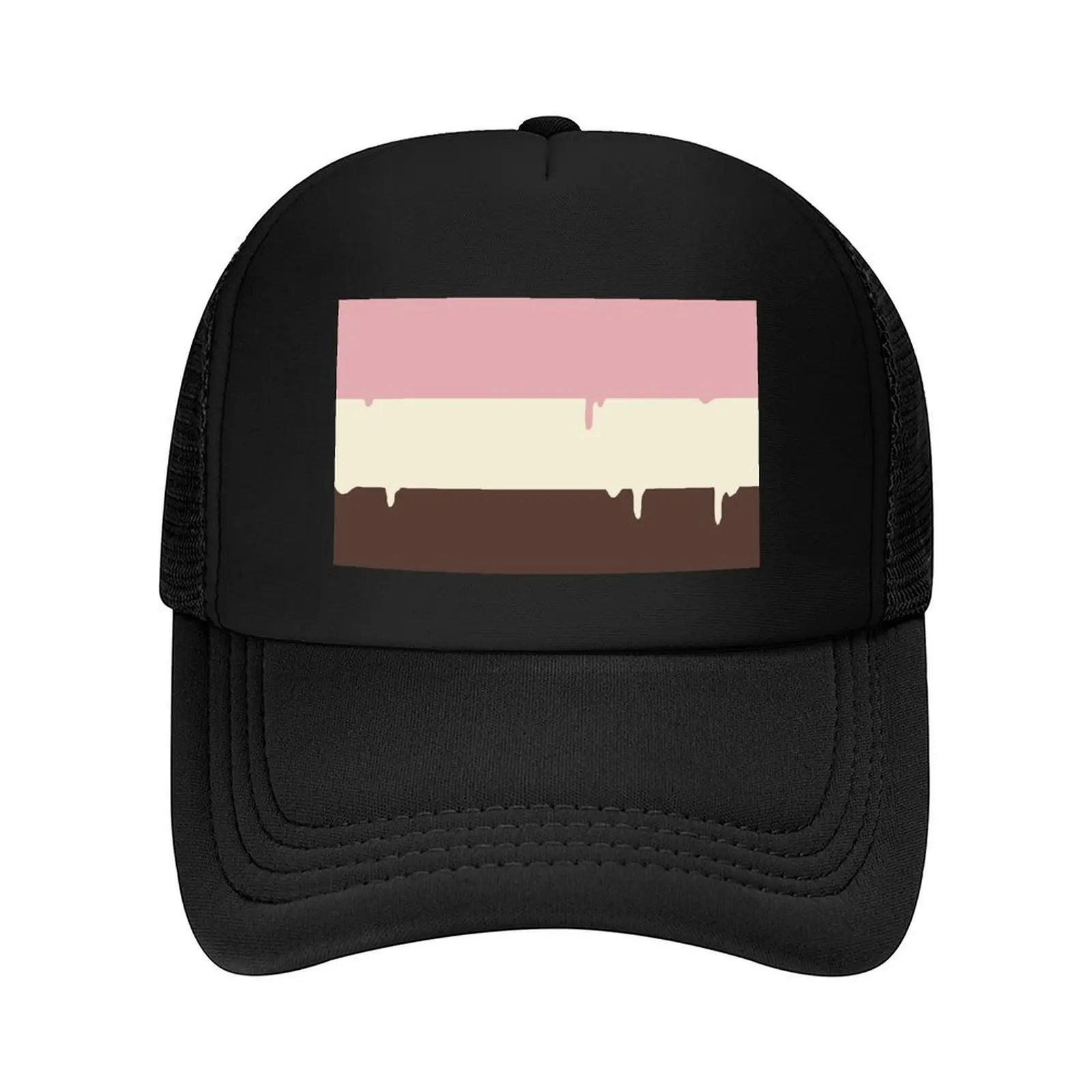

Neapolitan Ice Cream Drip Baseball Cap Hat Baseball Cap Fishing cap tea Hat Military Tactical Woman Hats Men's