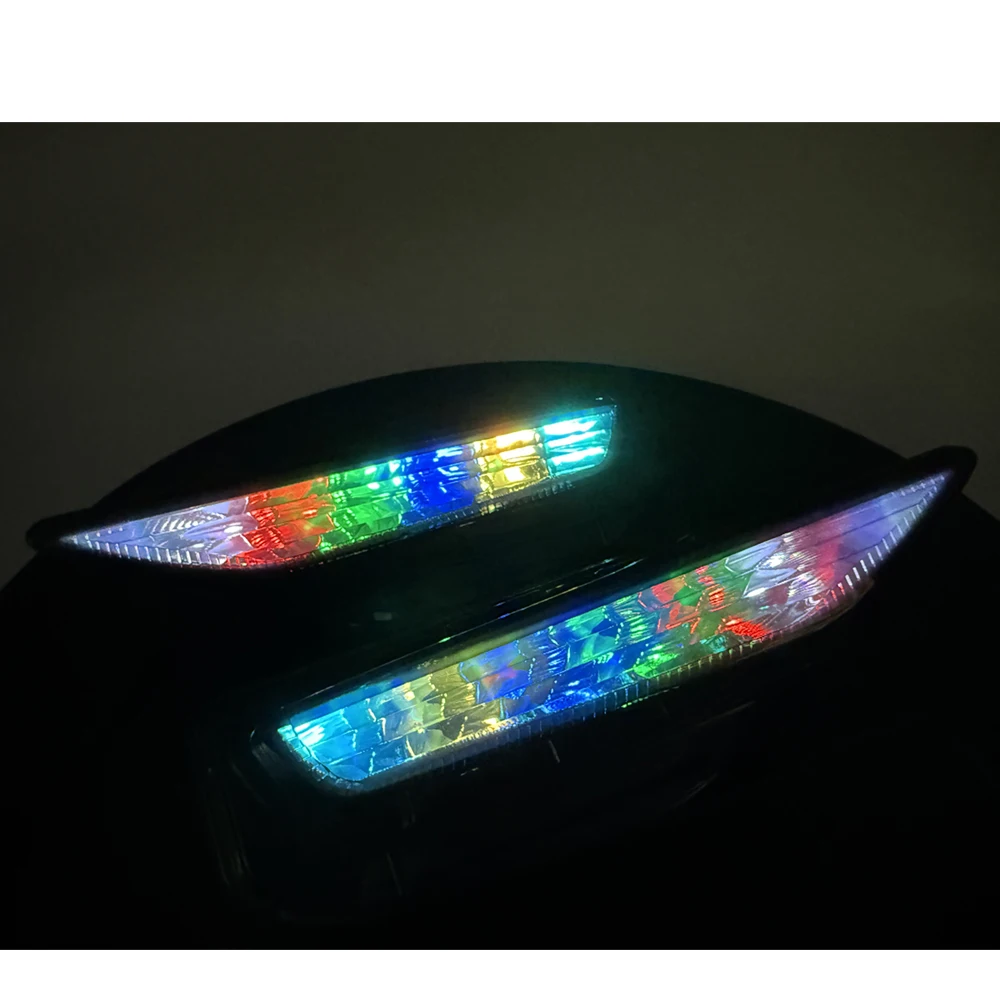 2x Front Bumper RGB LED Side Marker Light for Infiniti Q50 2014-2021 Flashing Multi-Color Indicator DRL Fog Lamp Auto Assembly