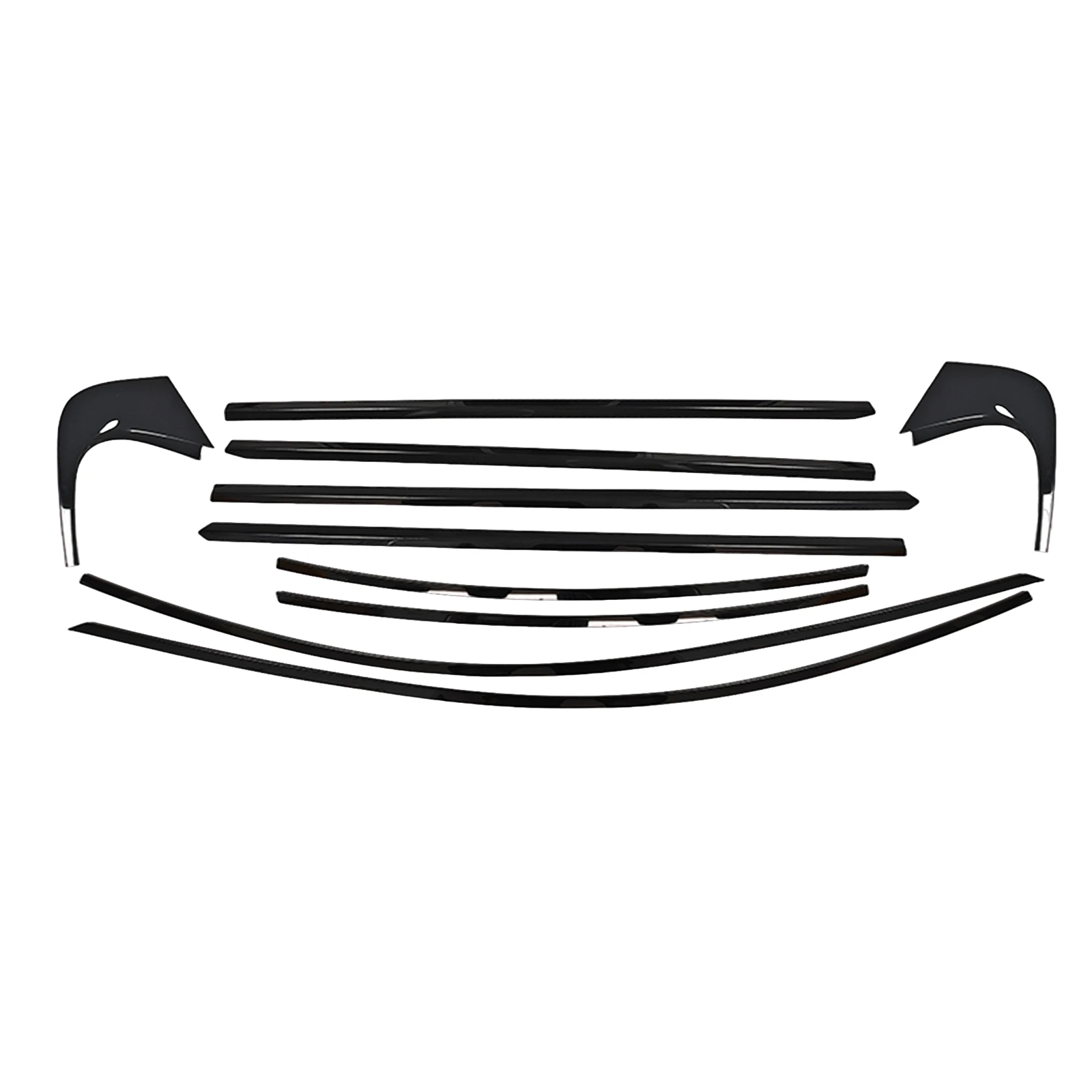 Chrome Black Car Exterior Window Decoration Strip Trim Seal Belt Weatherstrip Moulding Decorative Kit For Jaguar XE 2015-2021