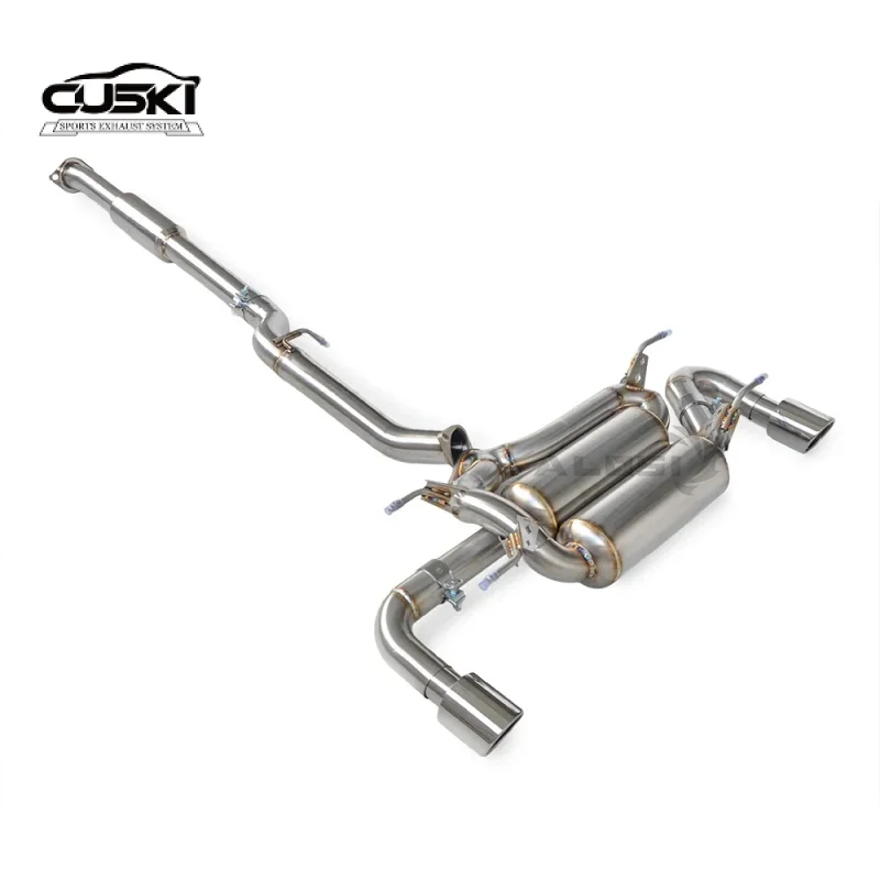Customizable Cat Back Exhaust System for Toyota 86 2.4 2020-2024 Reverse Pressure Sports Car Sound Exhaust Pipe with Two Tips