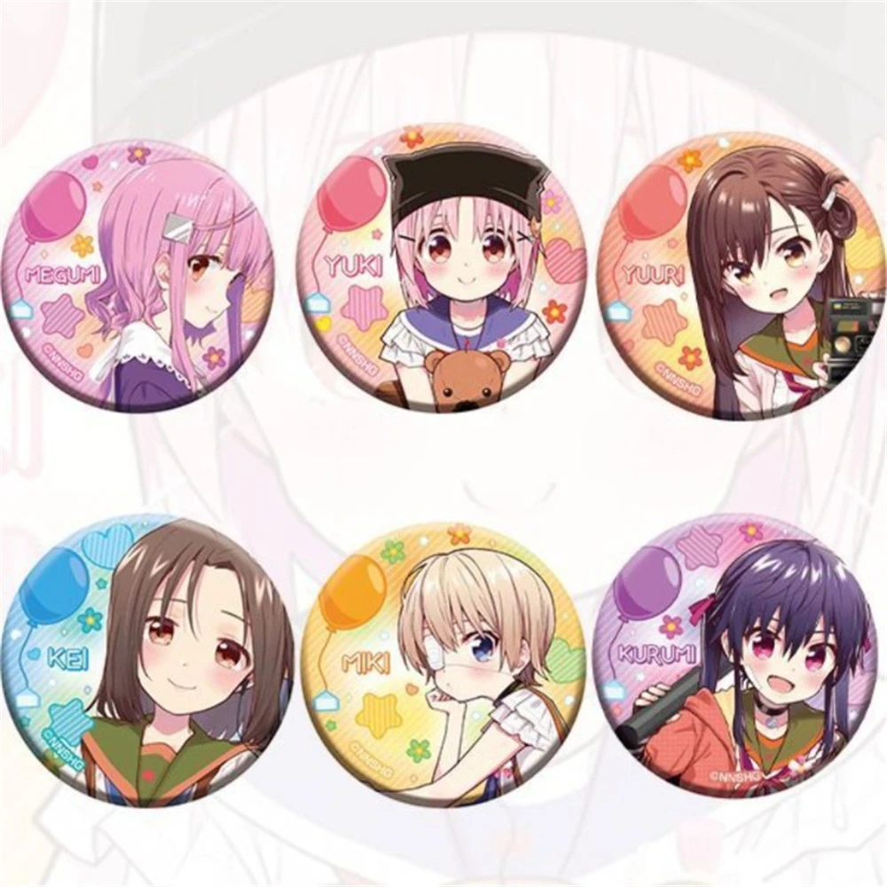 58mm Anime SCHOOL-LIVE! Yuki Takeya Kurumi Ebisuzawa Cosplay COSTUME Badge Pin SPTE Tinplate Brooch﻿ Prop Xmas Gilf