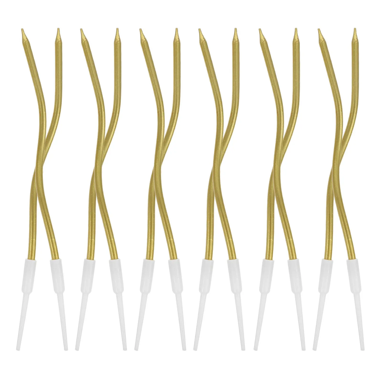 72Pcs Spiral Birthday Candles Twisted Thin Long Cake Decorations Baby Shower Birthday Party Favors Spiral Candles