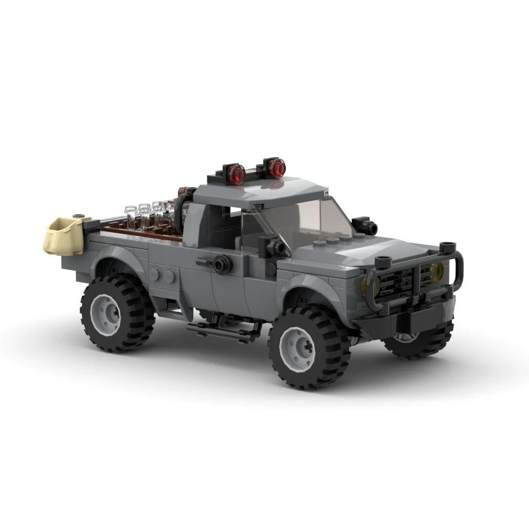 MOC Building Block Military Pickup Off-road Vehicle Model Weapon Transport Truck DIY Education Brick Toy for Boys