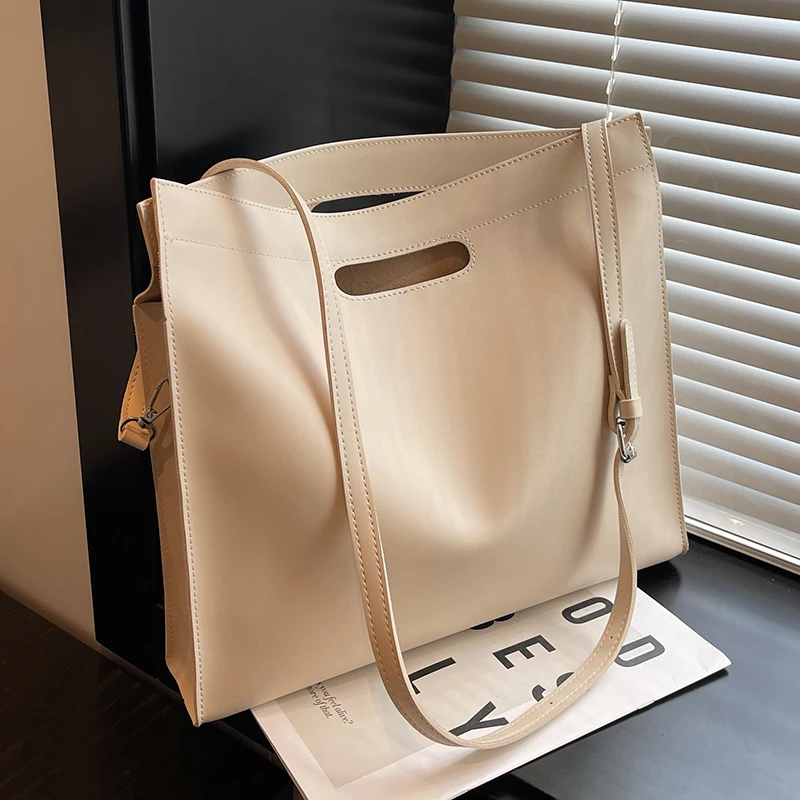 Large Capacity Handbag for Women 2023 New Simple Versatile Shoulder Crossbody Bag Popular Commuter Totes Male Casual Briefcase