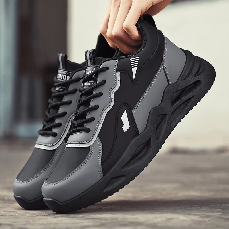 Men's Casual Sports Shoes Hot Sale Of The Season New Style Fashionable Breathable Mesh Upper Large Size Slip-On Running Shoes Co