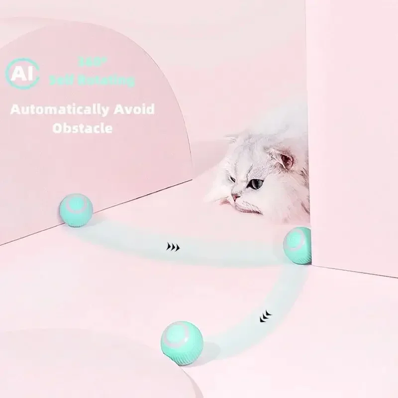 

Pets Rolling Ball Toys Rechargeable Cat Toys Ball Motion Ball Self-moving Kitten Toys for