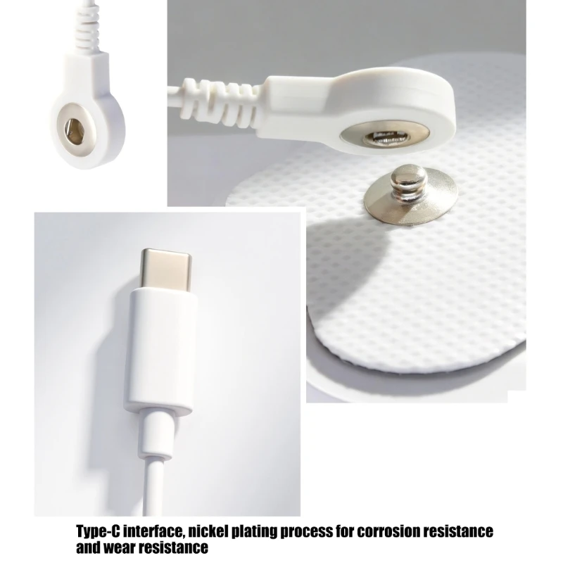 2 In 1 Electrode Leads Cable For Muscle Stimulator Flexible PVC Coating 3.5Mm Electrode Easy To Disconnect