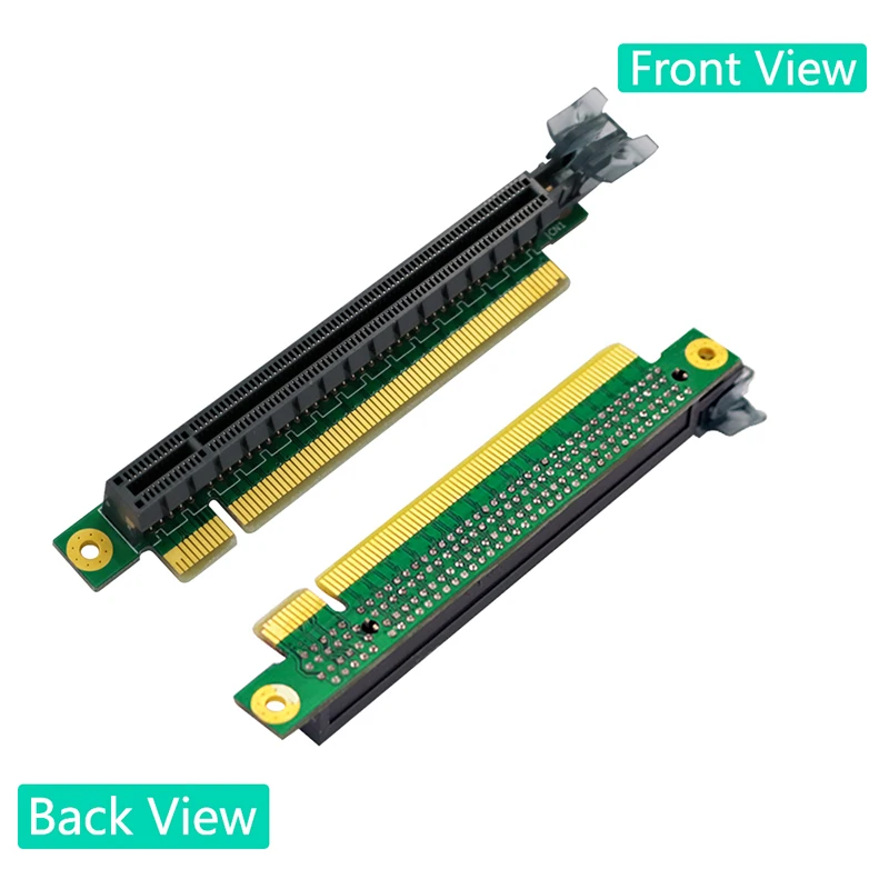 PCIE 16X Riser Card Adapter PCI Express 3.0 PCI-E to PCI-E 16X Slot Converter 90 Degree Connectors for 1U 2U Server Case Chassis