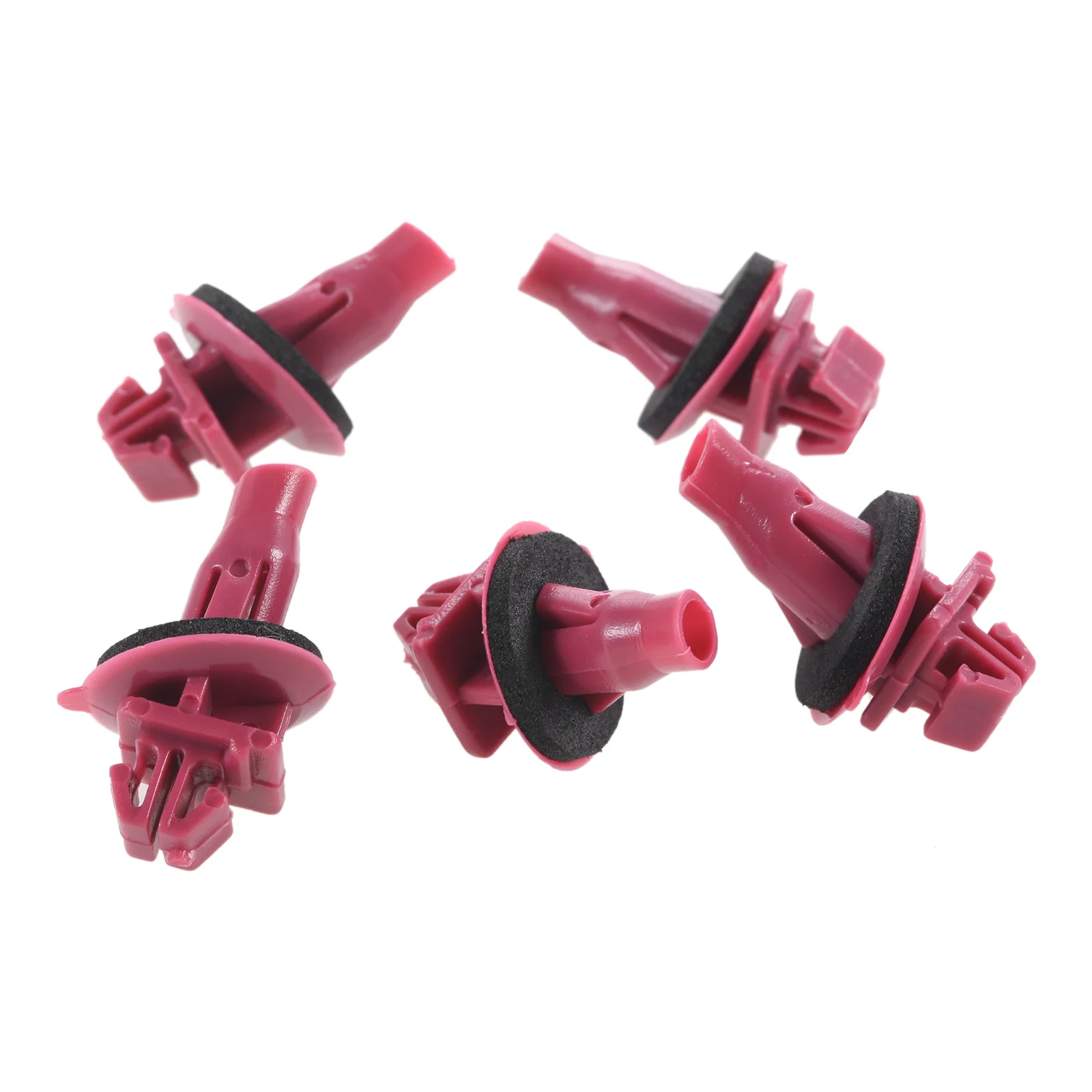 50Ps Oxblood Red Plastic Auto Fastener Clip Car Exterior Side Body Moulding Trim Clips for Toyota Land Cruiser Prado 75881-60010