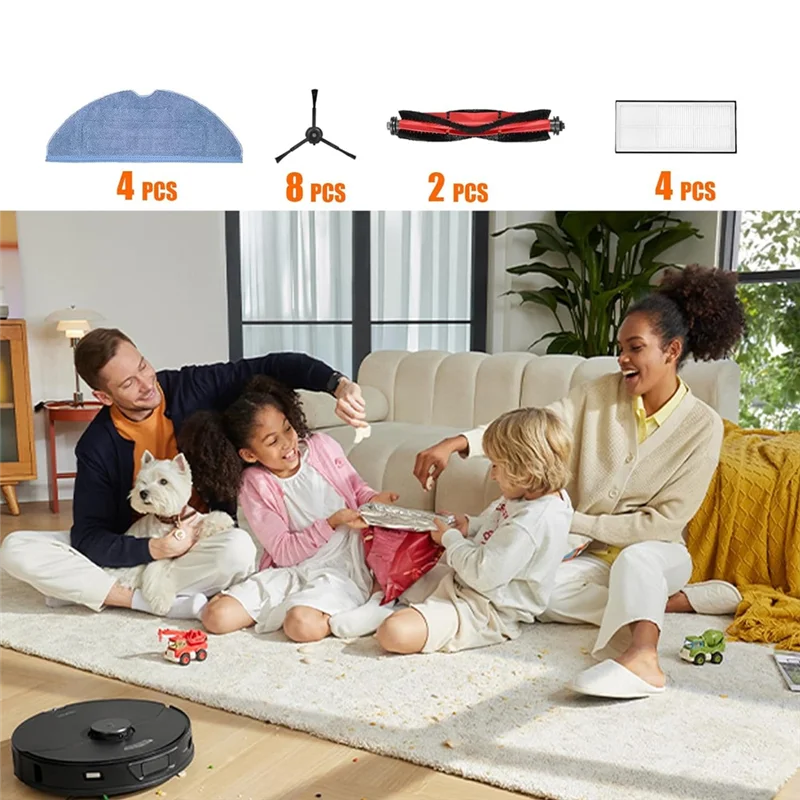 Roborock S7, S7 + Plus, S7 Maxv Plus 액세서리 키트, 메인 강모 브러쉬 롤러 걸레 패드 천용 A97G 교체 부품