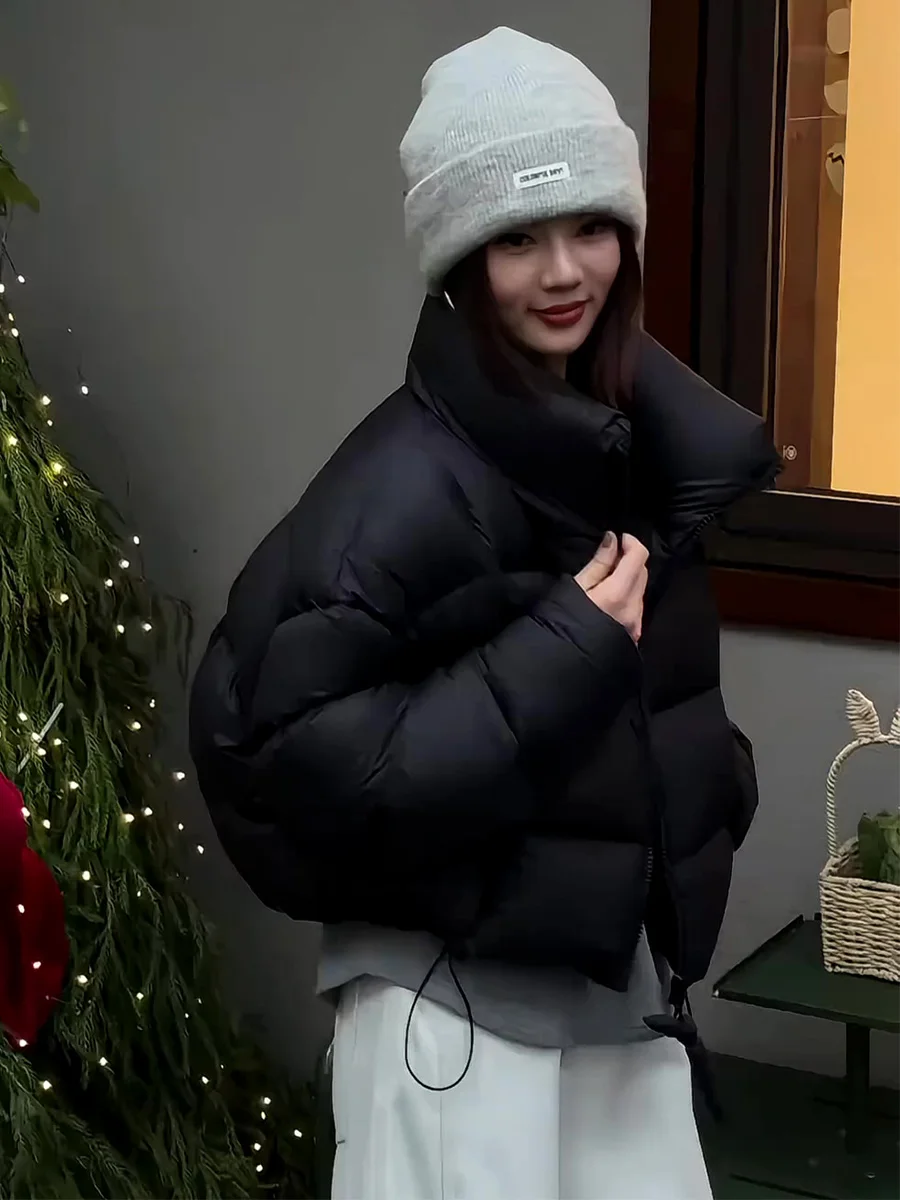 

Новая женская зимняя повседневная короткая куртка-пуховик Bla Casual с воротником-стойкой, наполнителем из 90% белого утиного пуха, теплая, объемная, на молнии