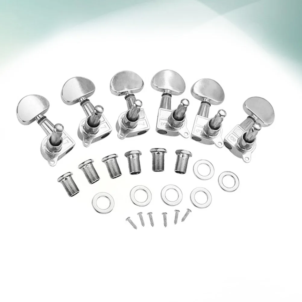 

Guitar Tuners Pegs Screws Acoustic Electric Tuning Machine Heads Knobs Silver Accessories Gear