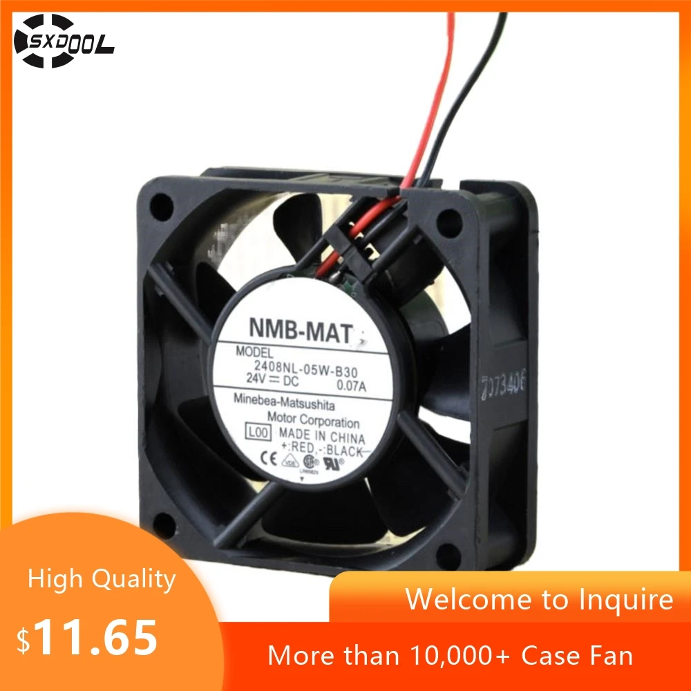 

60mm Fan For NMB 2408NL-05W-B30 60x60x20mm 24V 0.07A Dual Ball Quiet Inverter Fan
